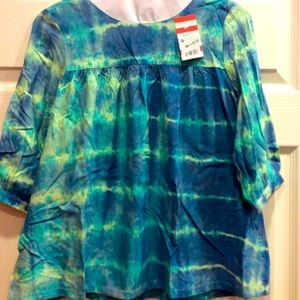 Blue Tie Dye Blouse